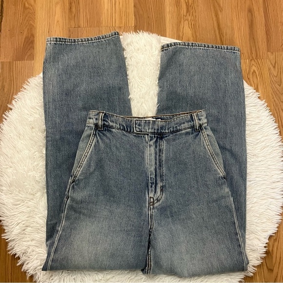 & Other Stories High Waisted Wide Leg Jeans in Blue - Picture 1 of 11